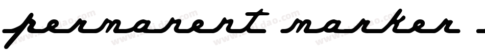 Permanent Marker Reg字体转换